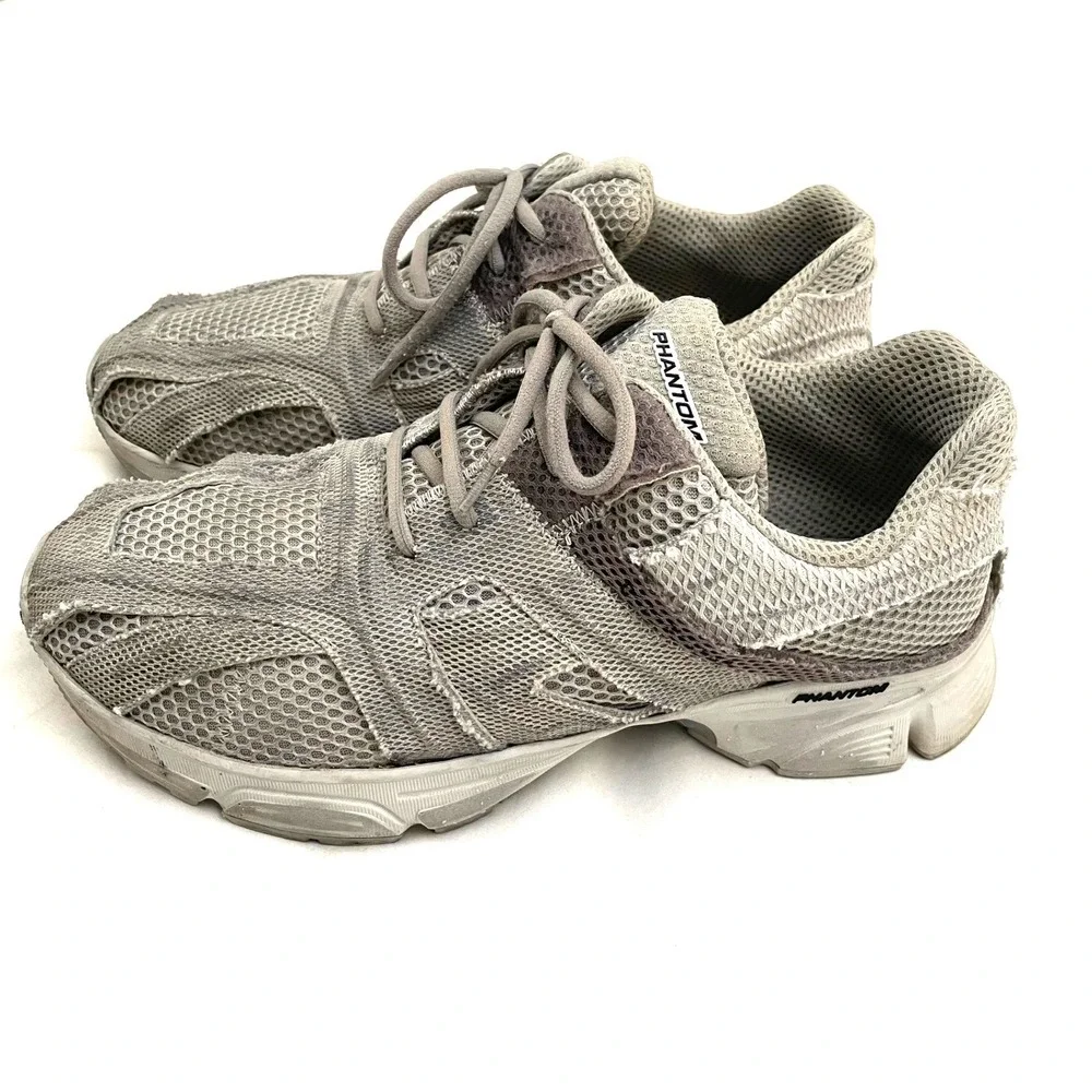 Balenciaga Phantom Sneakers Mens Size 11 Gray Low Top Mesh Shoes Made in Italy